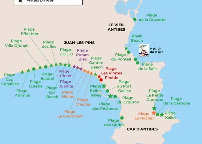 Apartamento With Private Garden, Pool & 150 M Antibes